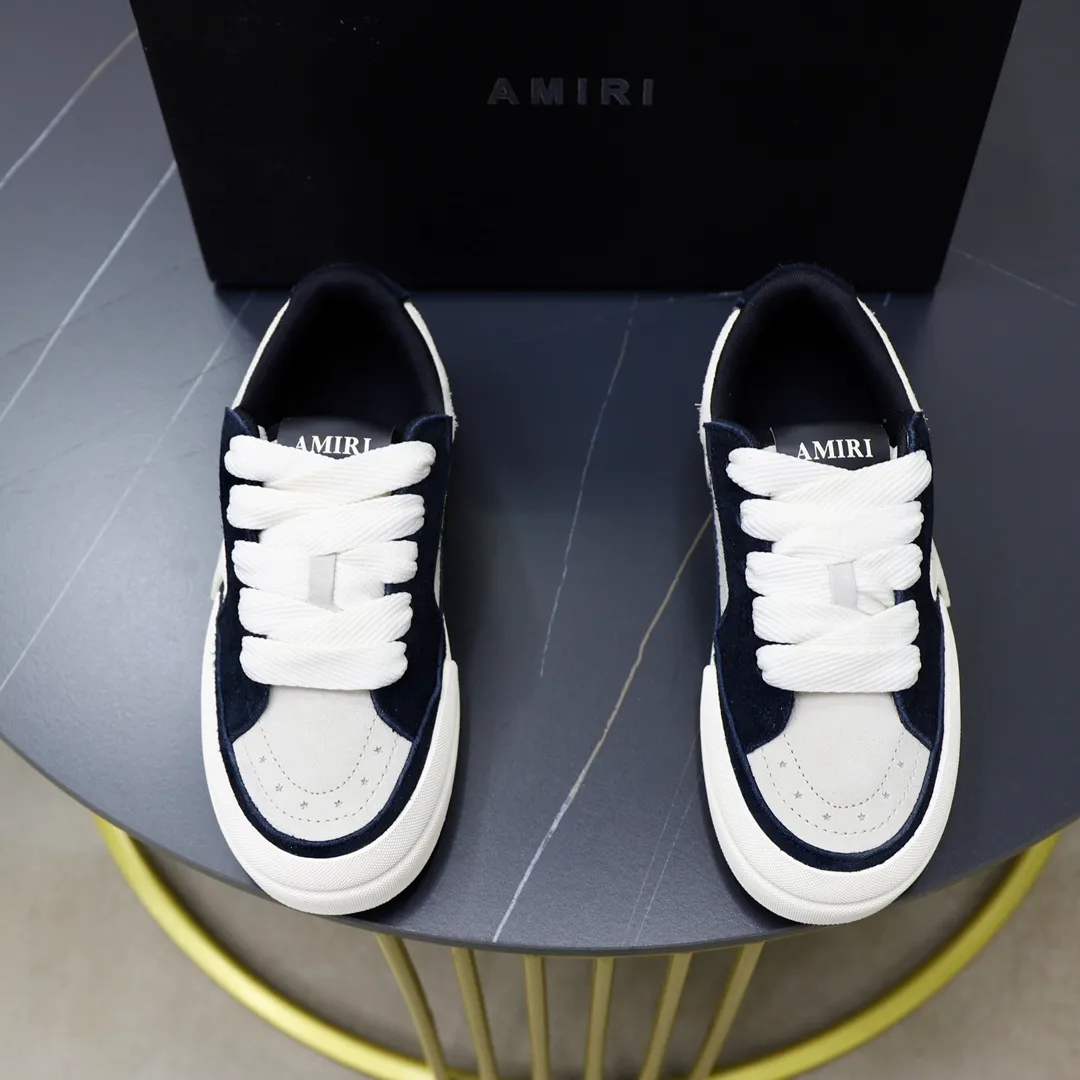 Men's men's shoes 💰540💰🔥🔥🔥 Couple style Amiri2024 new sports and casual shoes, casual, fashionable and versatile flat-soled moral training shoes. Classic color combination + perfect shoe shape, Amiri’s classic Logo star makes you and I fall in love. Imported cow suede leather makes the shoes more high-end. Recommended by major celebrities, bloggers and internet celebrities.   Color: black, off-white, blue, pink, red. Size: Women’s 35-40 (41 is custom-made and non-returnable) Men’s 38-44 (45 and 46 are custom-made and non-refundable)